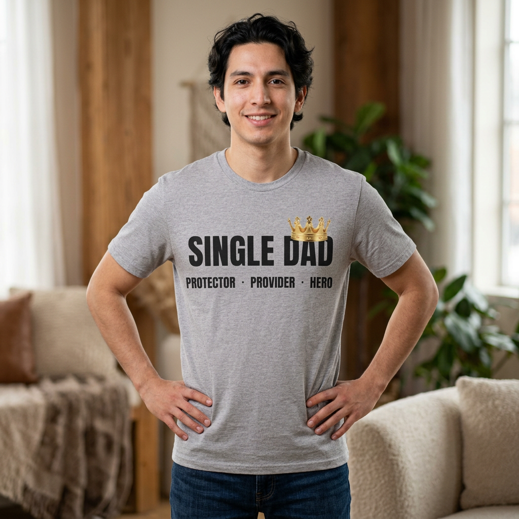 Single Dad T-Shirt — Proud Father Tribute Tee