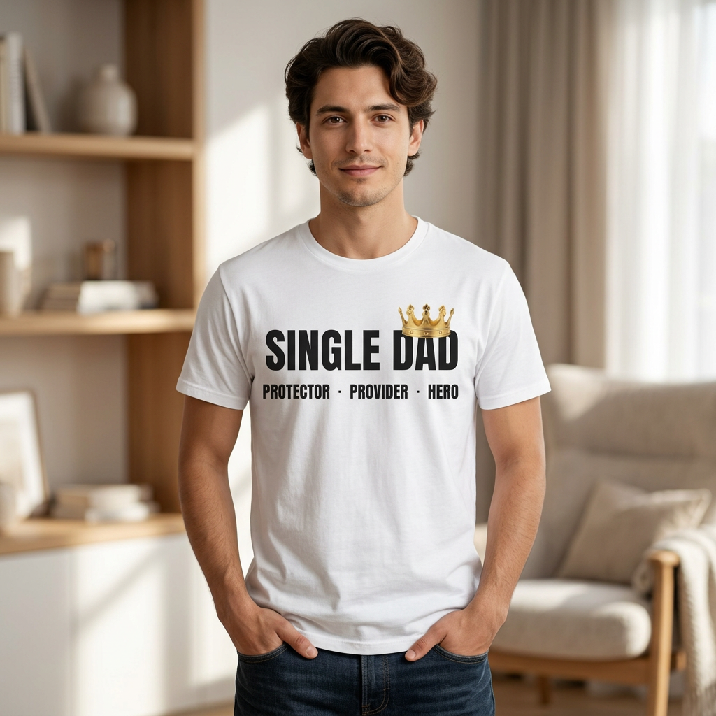 Single Dad T-Shirt — Proud Father Tribute Tee